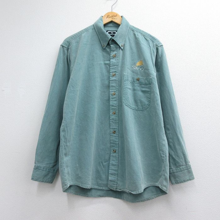 00s 長袖シャツ 鳥 グリーン メンズXL相当 | 古着