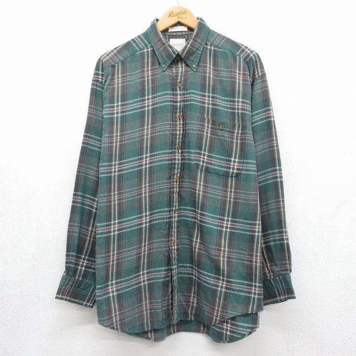 アロー 00s 長袖シャツ グリーンチェック メンズXL相当 | 古着