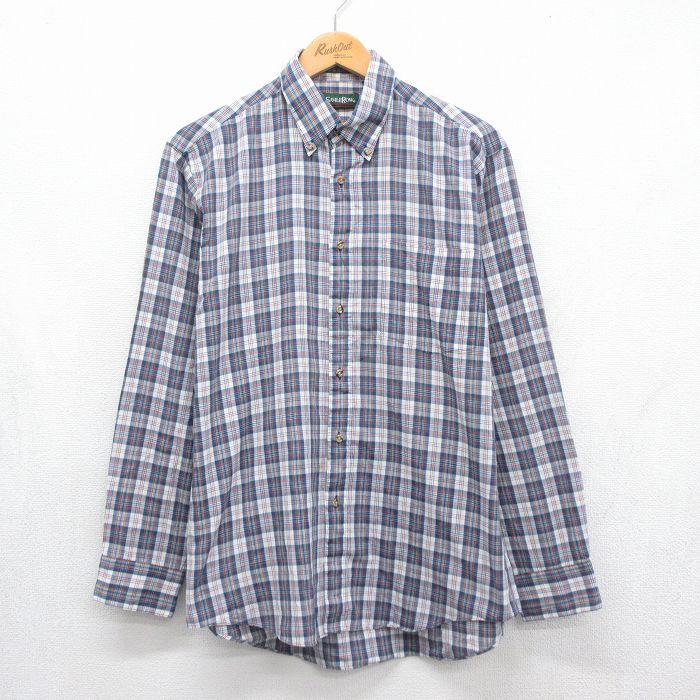 00s 長袖シャツ ネイビーチェック メンズM相当 | 古着