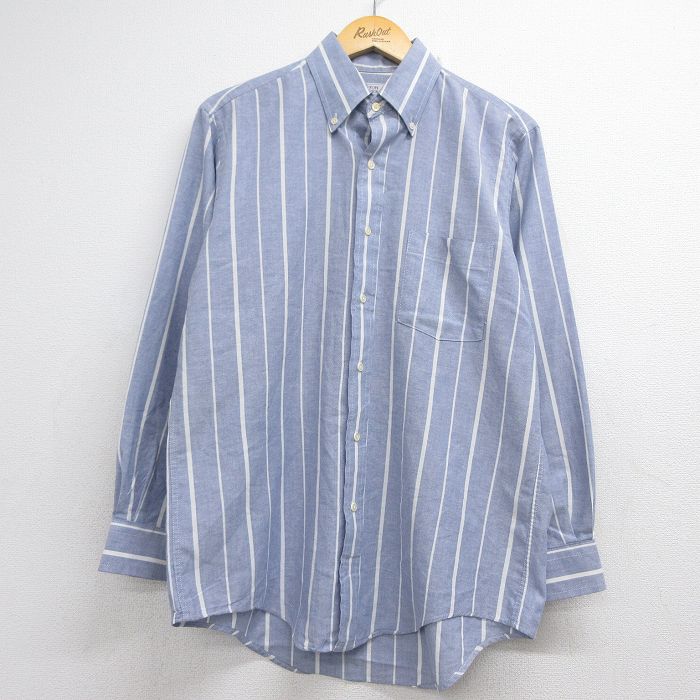 アロー 90s 長袖シャツ ストライプ ライトブルー メンズL相当 | 古着