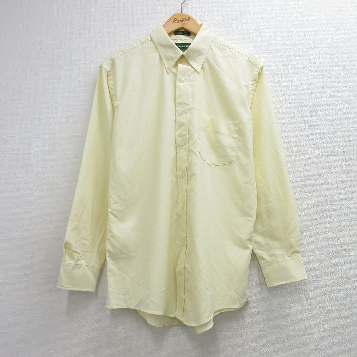 90s 長袖シャツ イエロー メンズL相当 | 古着