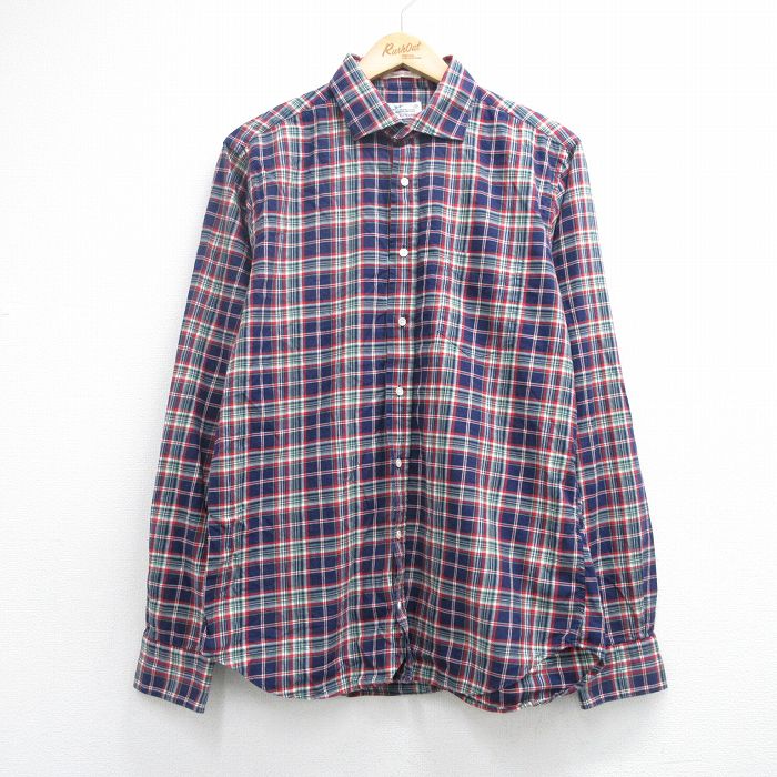 GANT 80s 長袖シャツ ネイビーチェック メンズL相当 | 古着