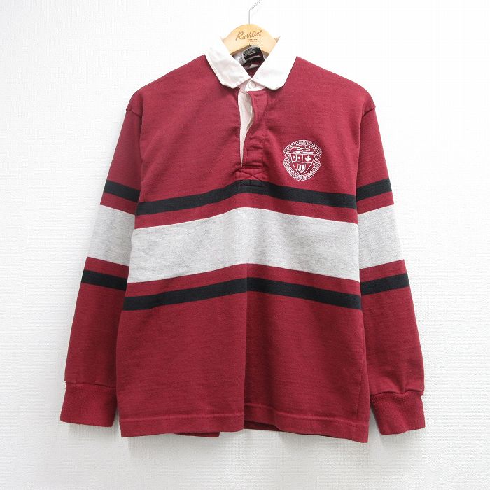 バーバリアン 90s 長袖ラガーシャツ SAINT CHARLES COLLEGE メンズM相当 | 古着