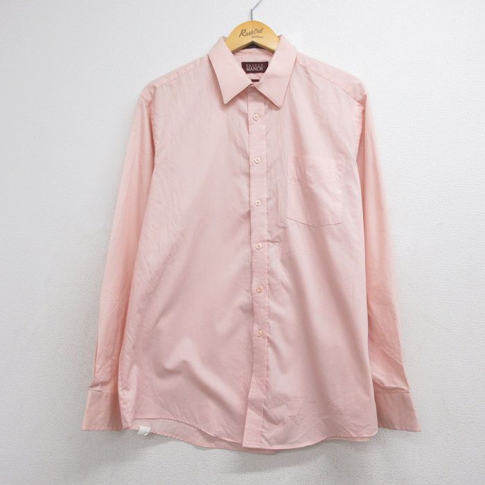 長袖 シャツ 90s USA製 ピンク メンズL相当 | 古着