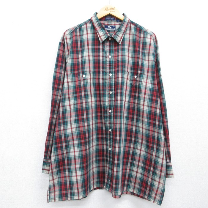 STEEPLECHASE レッドチェ 長袖 シャツ 90s チェック メンズXL相当 | 古着