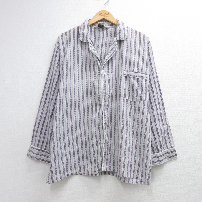 マックレガー 80s 長袖シャツ パジャマ ホワイトストライプ メンズXL相当 | 古着