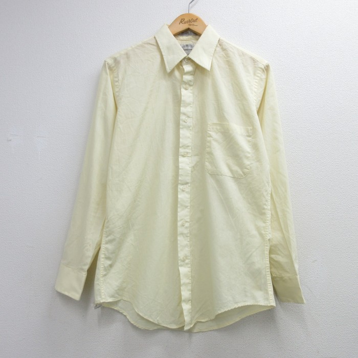 VAN HEUSEN 90s 長袖シャツ イエロー メンズM相当 | 古着