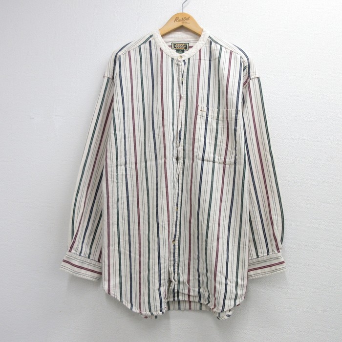 90s 長袖シャツ ストライプ メンズXL相当 | 古着