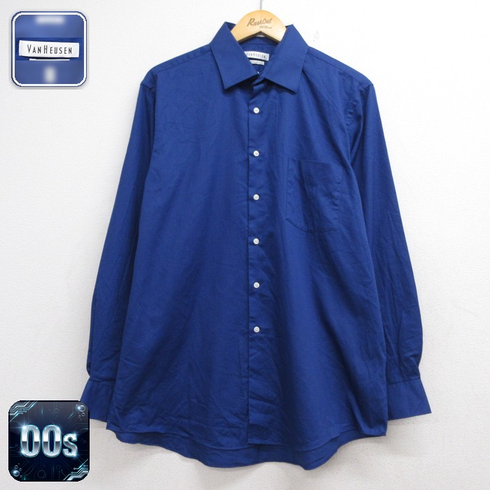 VAN HEUSEN 00s 長袖シャツ ブルー メンズXL相当 | 古着