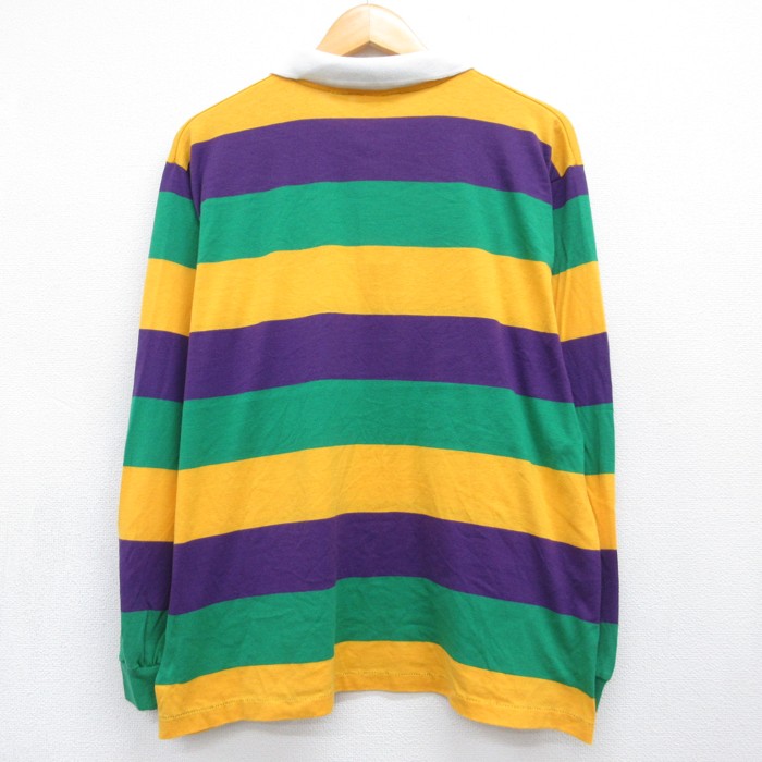 古着通販 L☆古着 DUNLOGGIN 長袖 ラガー シャツ メンズ 90年代 90s