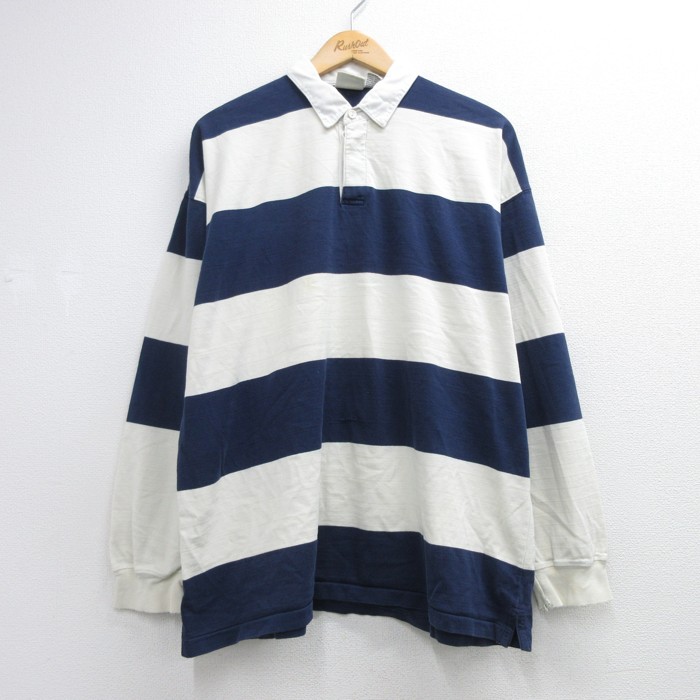 古着通販 XL☆古着 VAN HEUSEN 長袖 ラガー シャツ メンズ 90年代 90s