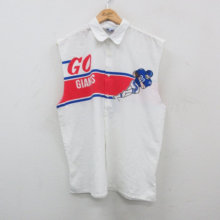 NFL ノースリーブシャツ ニューヨークジャイアンツ ホワイト XL | 古着