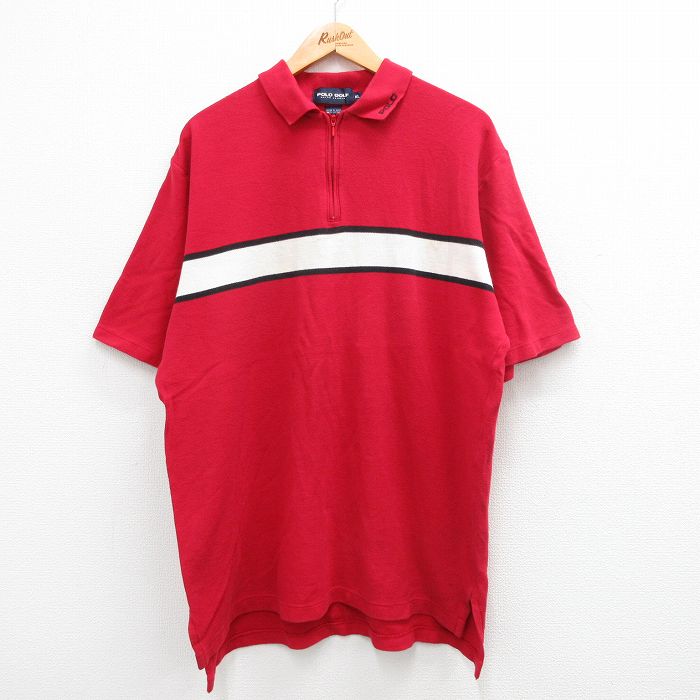 ラルフローレン 90s 半袖トップス ワンポイントロゴ レッド XL | 古着