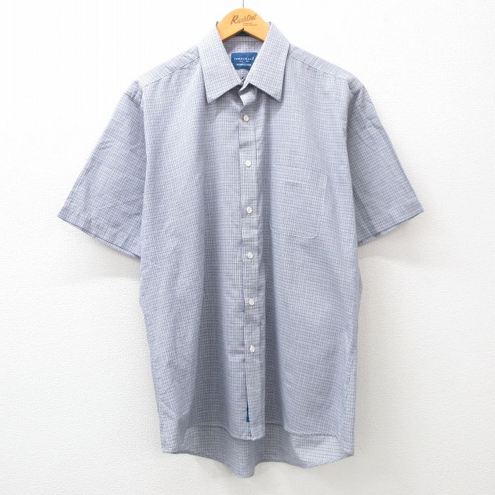 タウンクラフト 90s 半袖シャツ ネイビーチェック L | 古着