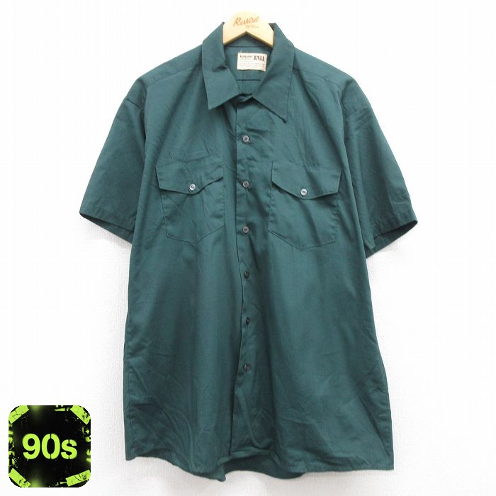 90s 半袖シャツ グリーン XL | 古着