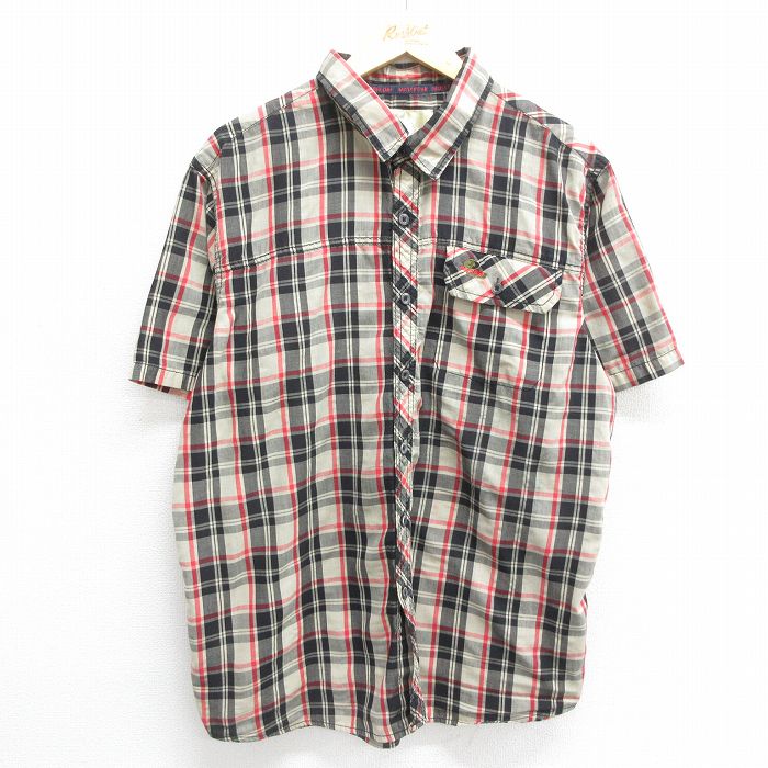 【50%OFF】半袖シャツ モッシーオーク ベージュカーキチェック XL | 古着