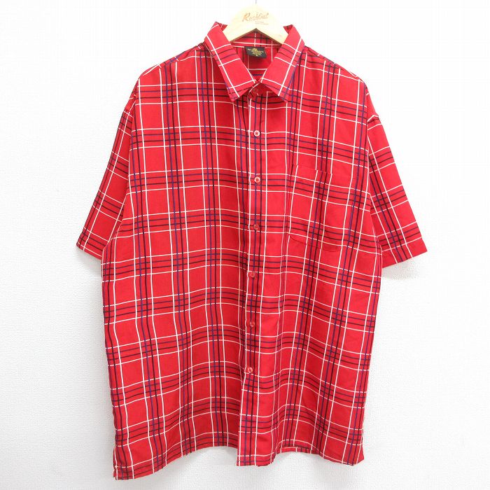 00s 半袖シャツ レッドチェック XL | 古着