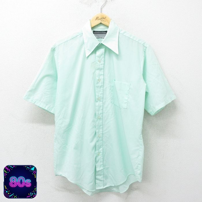 【50%OFF】80s 半袖シャツ グリーン L | 古着