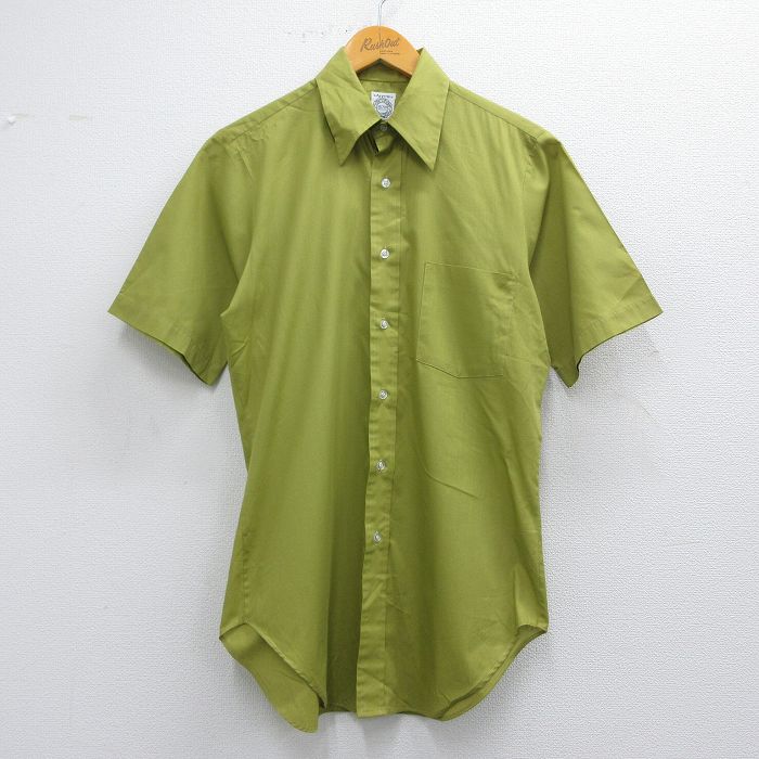 アロー 70s 半袖シャツ グリーン S | 古着