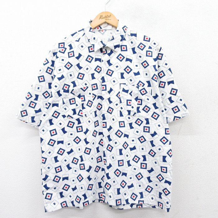 XL★古着 半袖 シャツ メンズ 白他 ホワイト 25apr03 中古 トップス