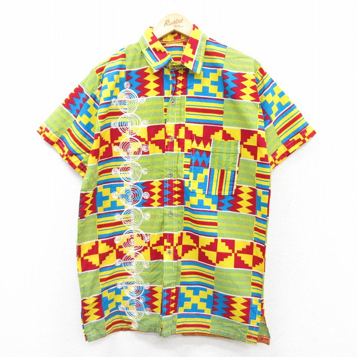 M★古着 半袖 シャツ メンズ 黄他 イエロー 25apr04 中古 トップス