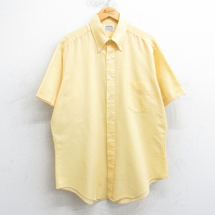 XL★古着 GANT 半袖 シャツ メンズ 90年代 90s 大きいサイズ ボタンダウン 薄紺他 ネイビー チェック 25apr07 中古 トップス