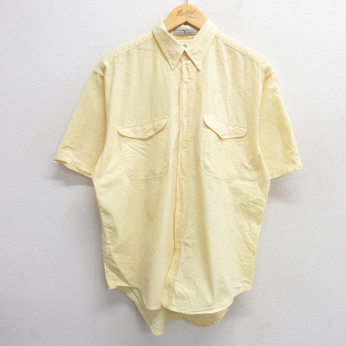 ドッカーズ 90s 半袖シャツ ワンポイントロゴ イエロー XL | 古着
