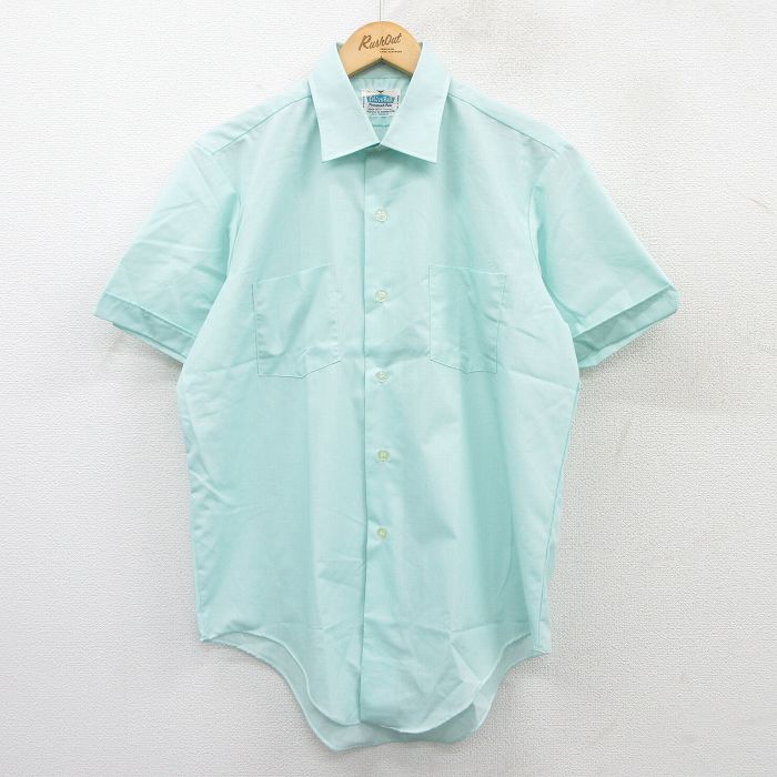 【50%OFF】70s 半袖シャツ グリーン M | 古着
