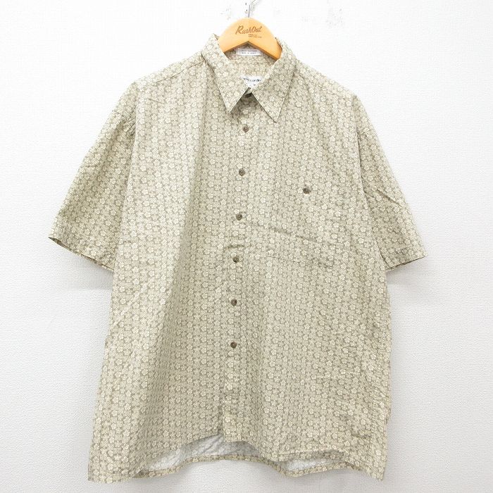 ピエールカルダン 90s 半袖シャツ 花柄 カーキ XL | 古着