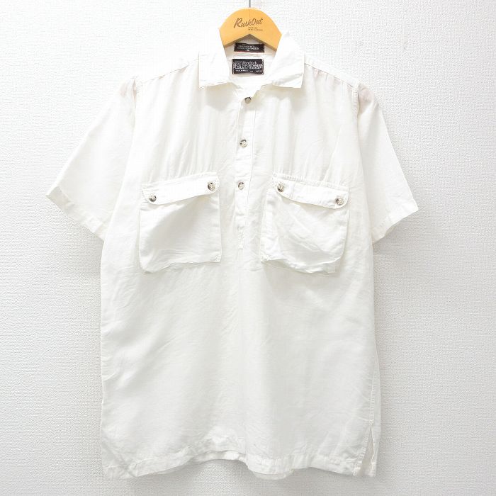 L★古着 半袖 シャツ メンズ 90年代 90s 白 ホワイト 25apr28 中古 トップス