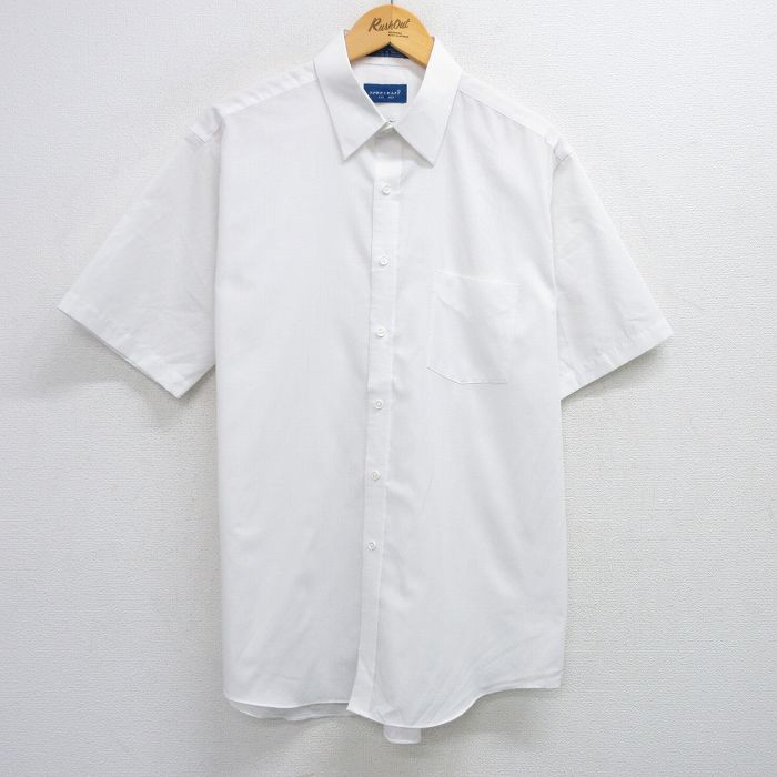 XL★古着 タウンクラフト 半袖 シャツ メンズ 90年代 90s 白 ホワイト 25apr30 中古 トップス