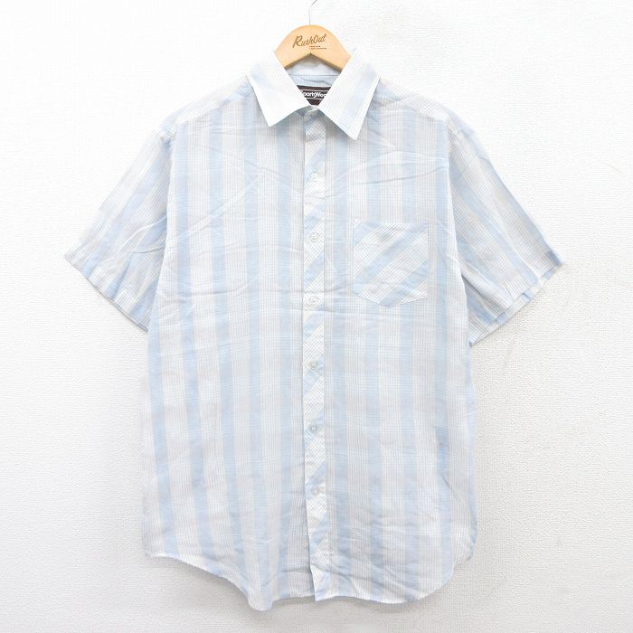 シアーズ 80s 半袖シャツ ネイビーチェック XL | 古着
