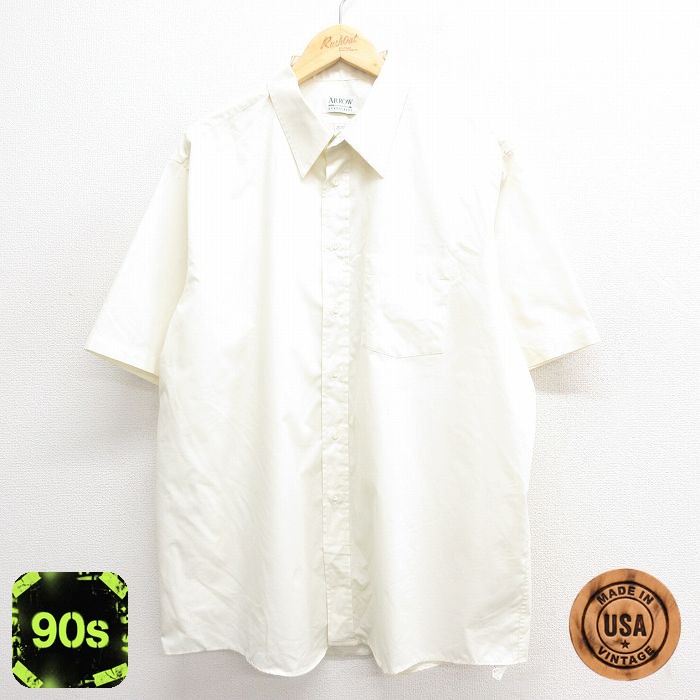 【50%OFF】アロー 90s 半袖シャツ ベージュ XL | 古着