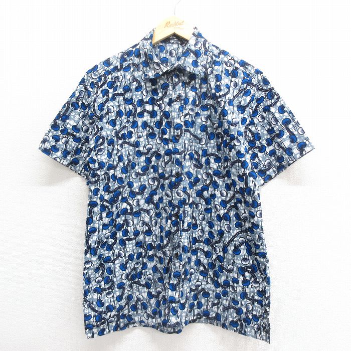L★古着 半袖 シャツ メンズ 青他 ブルー 25jun18 中古 トップス