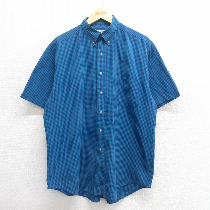 ベーシックエディションズ 00s 半袖シャツ ブルーチェック XL | 古着