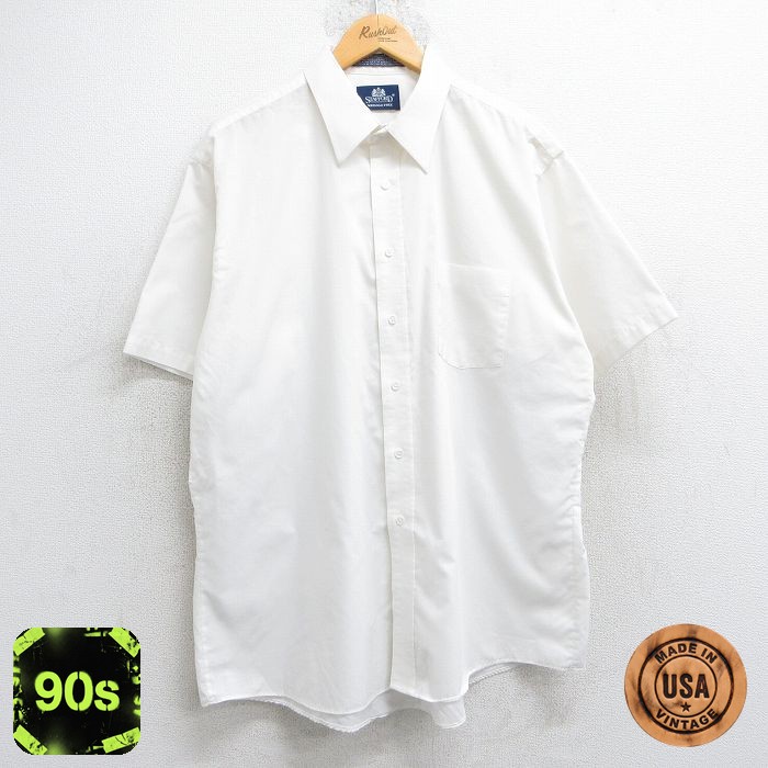 【50%OFF】90s 半袖シャツ ホワイト XL | 古着