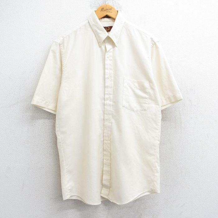 【50%OFF】90s 半袖シャツ オックスフォード イエロー M | 古着