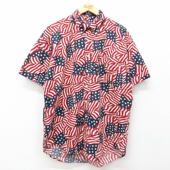ラルフローレン 90s 半袖シャツ 星条旗 レッド XL | 古着