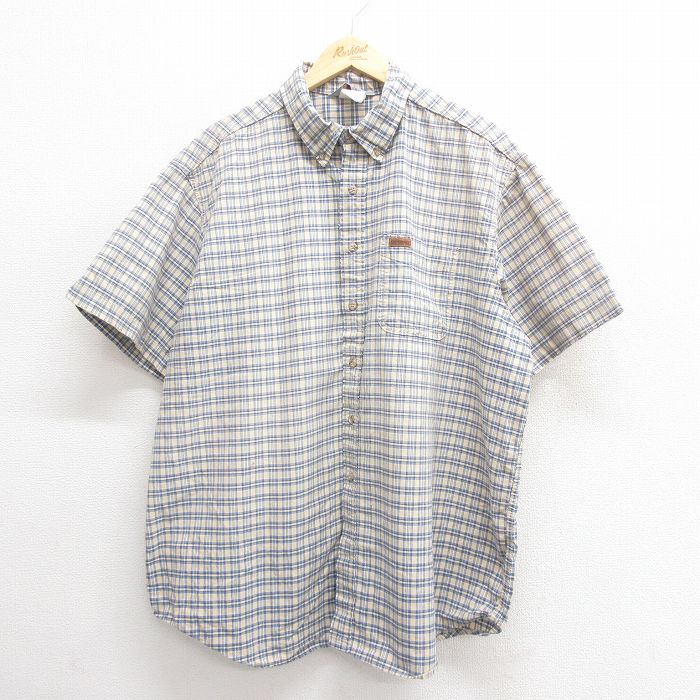 カーハート 90s 半袖シャツ カーキチェック XL | 古着