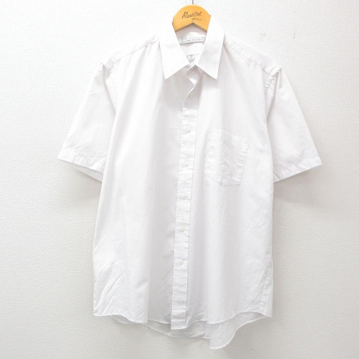 XL★古着 バンヒューセン 半袖 シャツ メンズ 90年代 90s 白 ホワイト 25jun26 中古 トップス