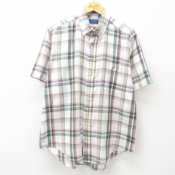 タウンクラフト 90s 半袖シャツ ホワイトチェック XL | 古着
