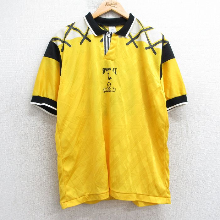 L★古着 半袖 サッカー シャツ メンズ 80年代 80s SPURS 13 黄色他 イエロー 25jul02 中古 トップス