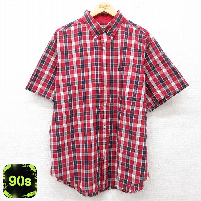 ラルフローレン 90s 半袖シャツ レッドチェック XL | 古着