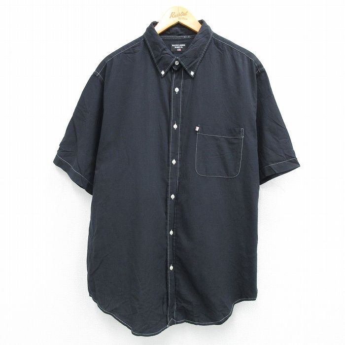 ラルフローレン 半袖シャツ チェック ブラック XL | 古着