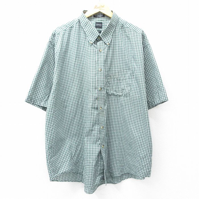 アロー 半袖シャツ チェック グリーン XL | 古着