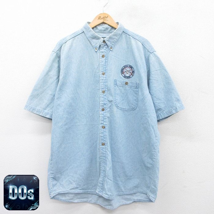 00s 半袖シャツ ライフル ネイビー XL | 古着