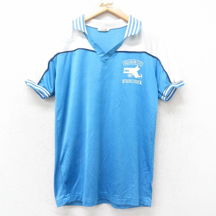 S★古着 半袖 サッカー シャツ メンズ 90年代 90s SOUTH COAST USA製 水色他 25sep02 中古 トップス