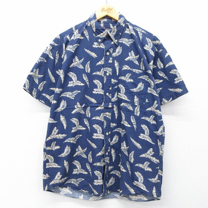 ラルフローレン チャップス 90s 半袖シャツ ネイビー L | 古着