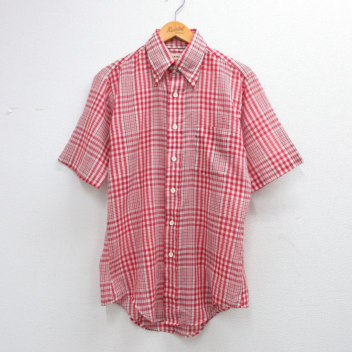 アロー 80s 半袖シャツ レッドチェック M | 古着