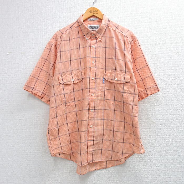 リーバイス 90s 半袖シャツ オレンジチェック XL | 古着